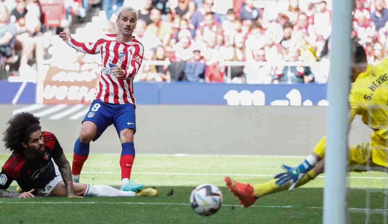 Antoine Griezmann con la maglia dell'Atletico Madrid - Foto ANSA - Cronacalive.it