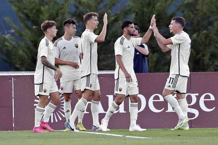 La Roma nell'ultima amichevole contro il Braga - Foto ANSA - Ilromanista.it