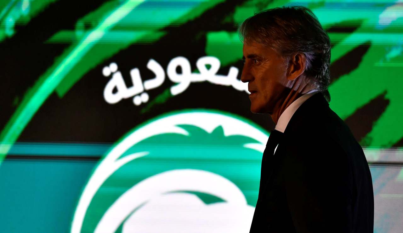Roberto Mancini alla presentazione da ct dell'Arabia Saudita - Foto ANSA - Ilromanista.it