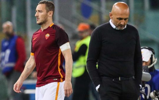 Francesco Totti e Luciano Spalletti - Foto ANSA - Ilromanista.it