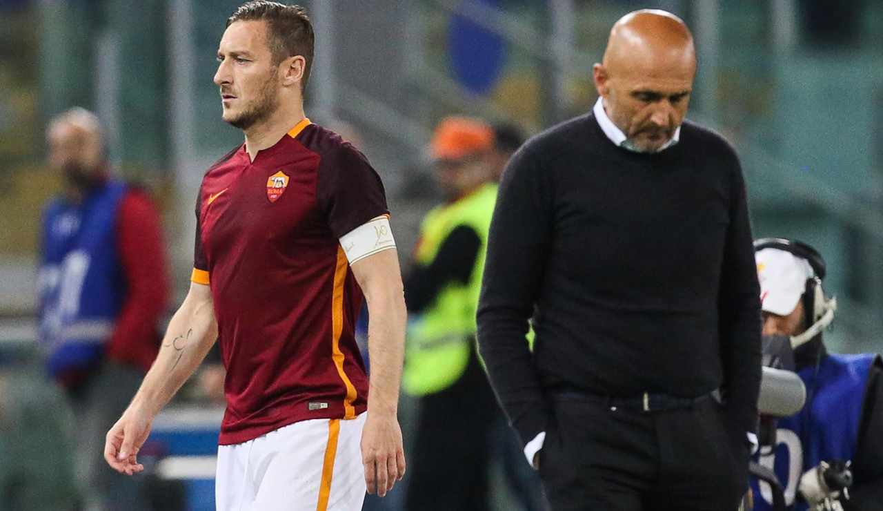 Francesco Totti e Luciano Spalletti - Foto ANSA - Ilromanista.it