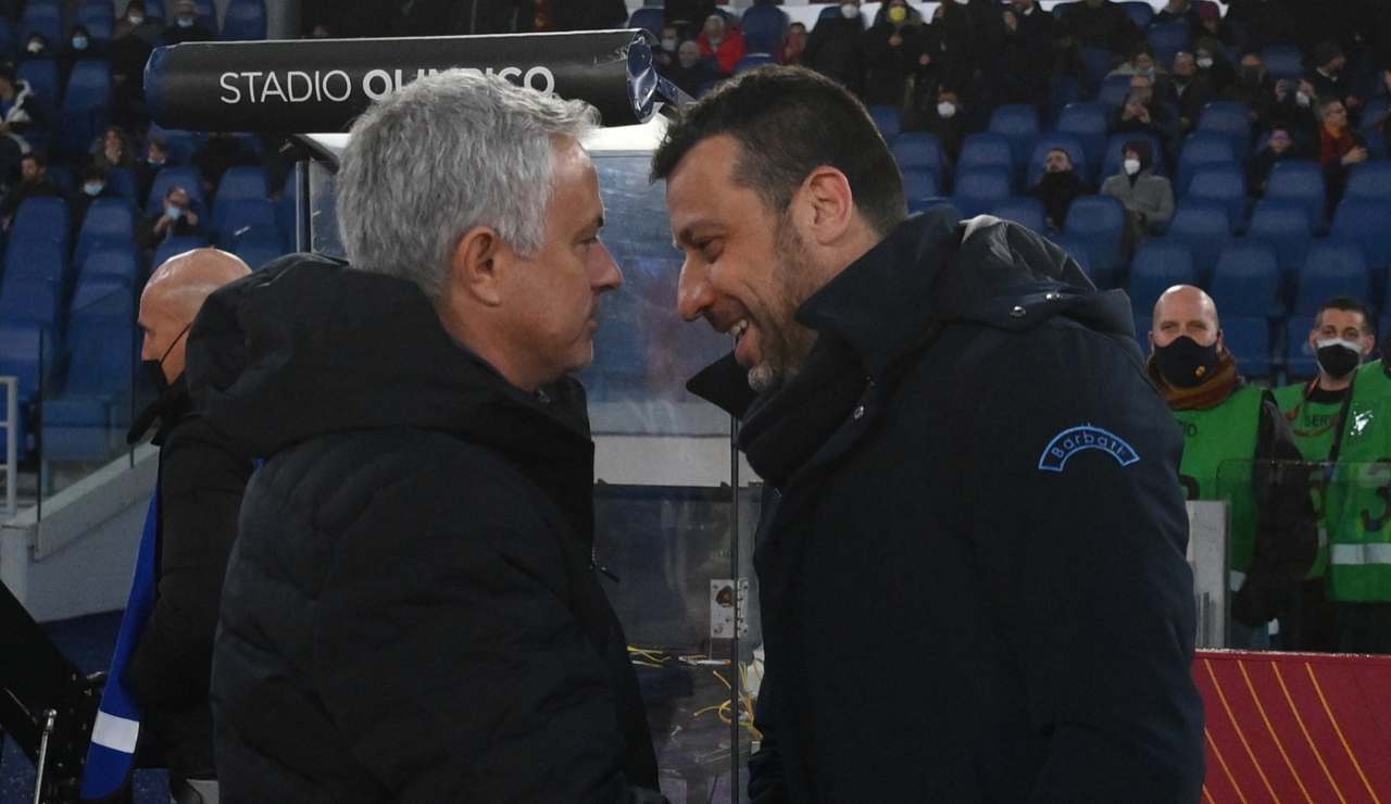 José Mourinho e Roberto D'Aversa