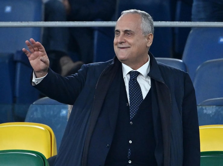 Claudio Lotito in tribuna - Foto ANSA - Ilromanista.it