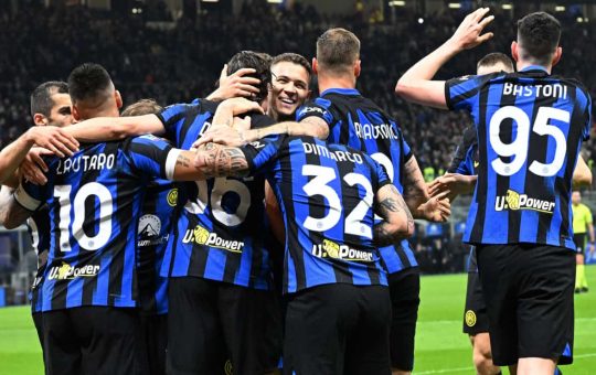 L'Inter festeggia una rete in Serie A - Foto ANSA - Ilromanista.it