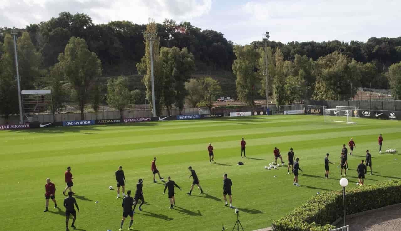 La Roma in allenamento a Trigoria - Foto ANSA - Ilromanista.it