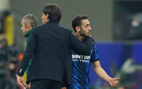 Simone Inzaghi e Calha - lapresse - ilromanista.it