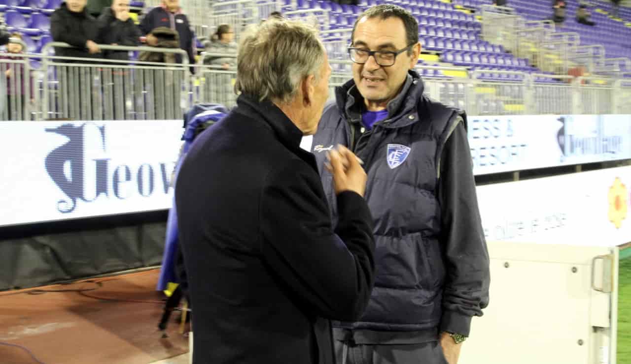 Zeman e Maurizio Sarri - Foto Lapresse - Ilromanista.it