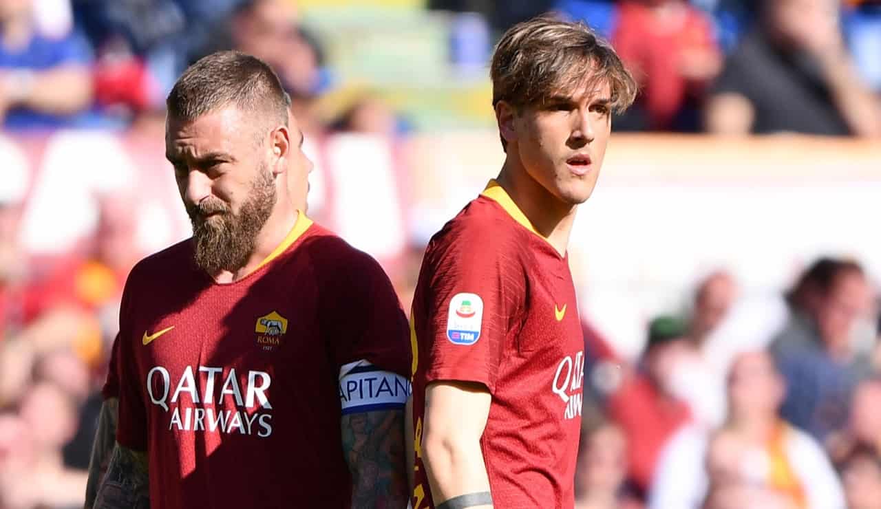 Daniele De Rossi e Nicolò Zaniolo - Foto Lapresse - Ilromanista.it