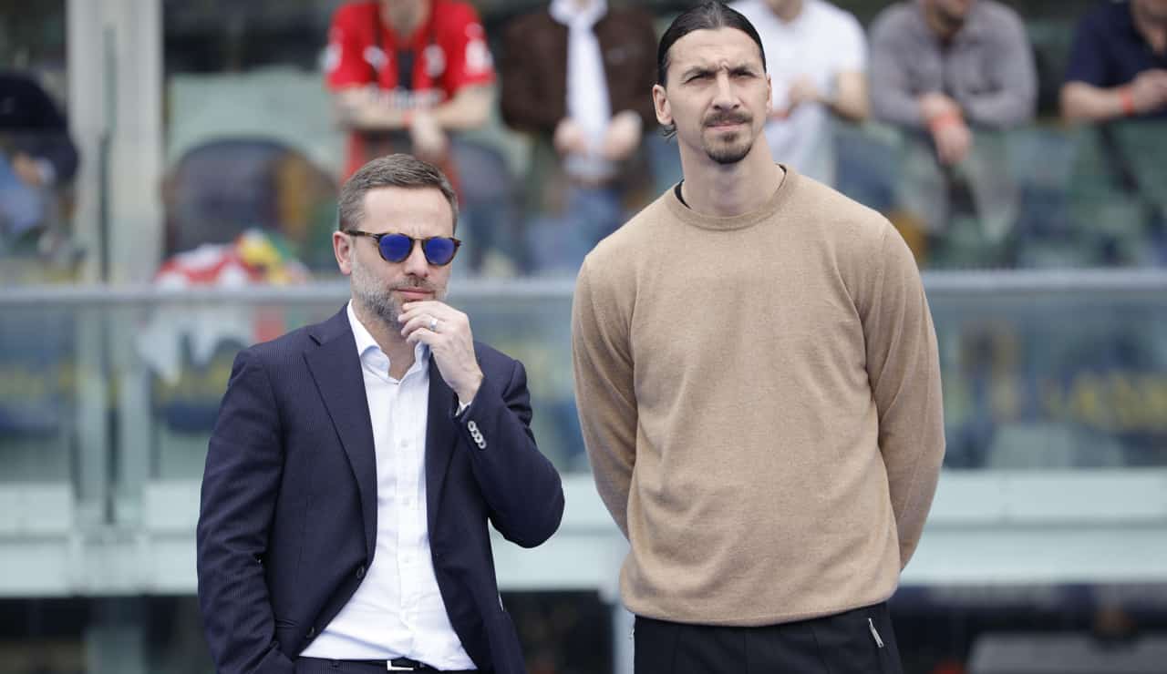 Mattia Furlani e Zlatan Ibrahimovic a bordo campo - Foto ANSA - Ilromanista.it