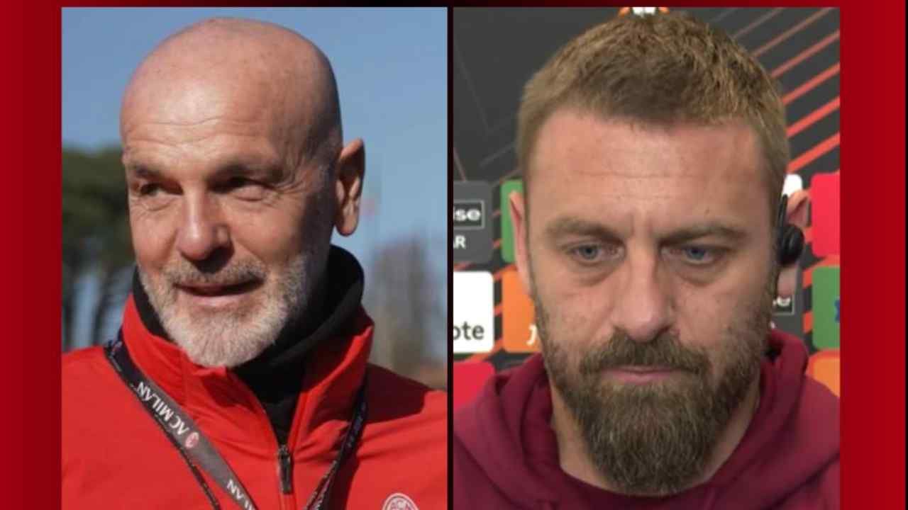 Pioli e De Rossi - Fonte AllMilan.it tramite Facebook - Ilromanista.it