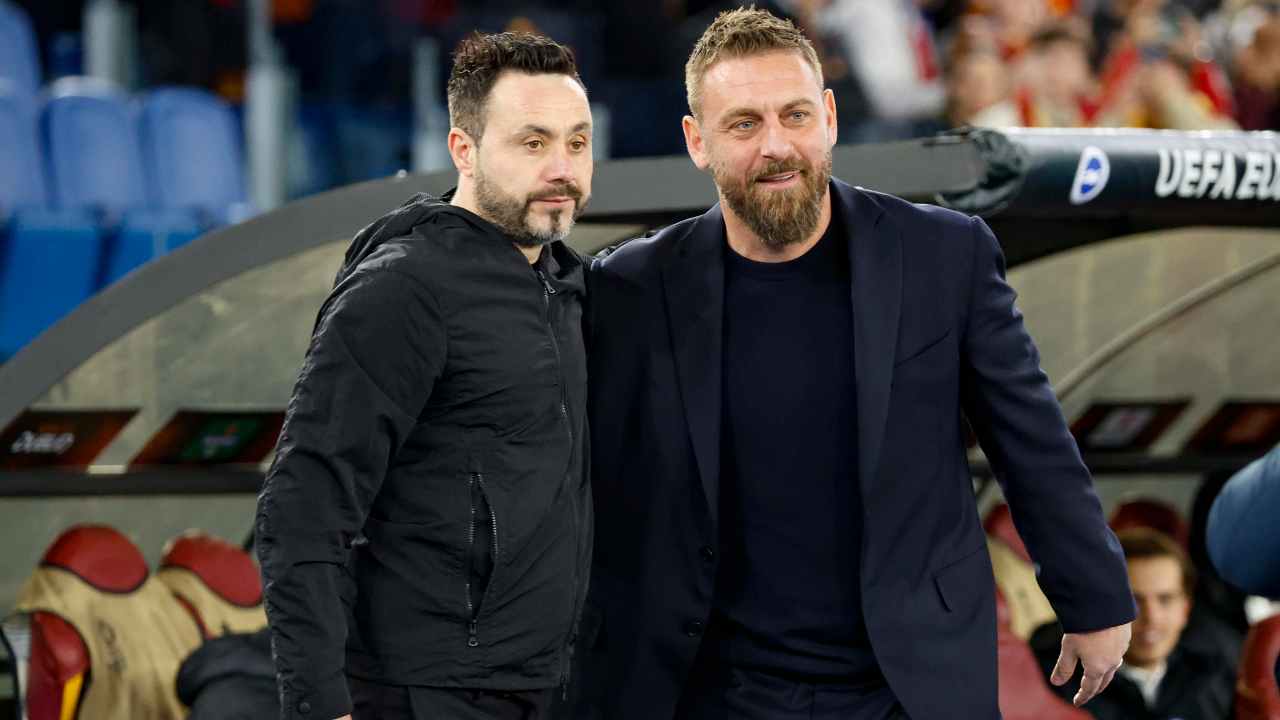 Roberto De Zerbi e Daniele De Rossi - ANSA - Ilromanista.it