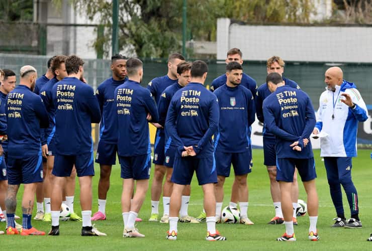 La Nazionale italiana in allenamento - Foto ANSA - Ilromanista.it