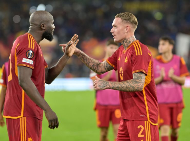 Lukaku e Karsdorp - Lapresse - ilromanista.it