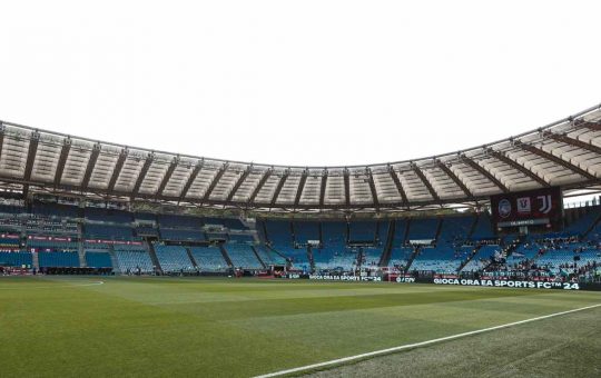 Lo stadio Olimpico di Roma vuoto - Lapresse - Ilromanista.it