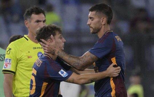 Tommaso Baldanzi e Lorenzo Pellegrini - Foto Lapresse - Ilromanista.it