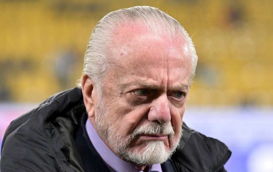 Aurelio De Laurentiis preoccupato - Foto Lapresse - Ilromanista.it