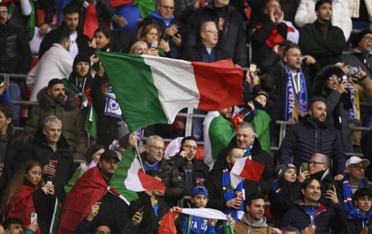 I tifosi dell'Italia in tribuna - Foto Lapresse - Ilromanista.it