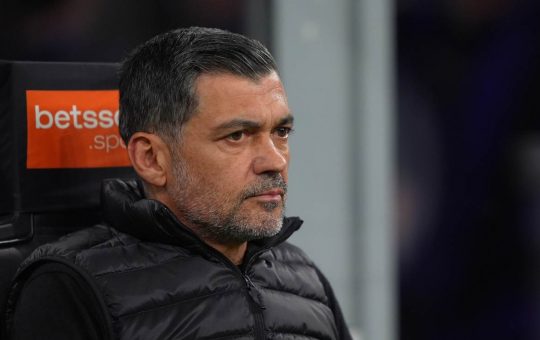 La concentrazione del tecnico del Milan Conceiçao - Lapresse - Ilromanista.it