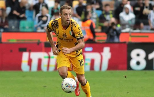 Davide Frattesi in campo con la maglia dell'Inter - Foto Lapresse - Ilromanista.it