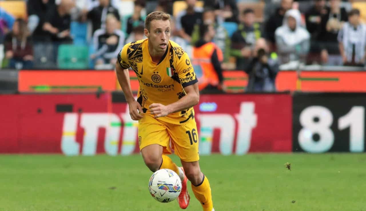 Davide Frattesi in campo con la maglia dell'Inter - Foto Lapresse - Ilromanista.it