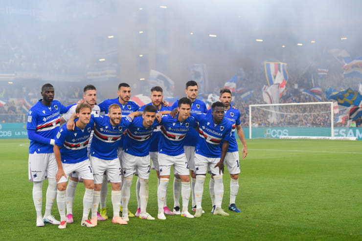 La Sampdoria in una recente partita a Marassi - Foto Lapresse - Ilromanista.it