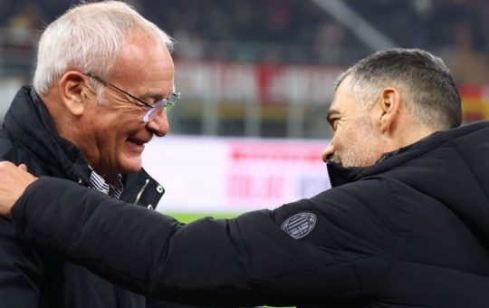 Ranieri e Conceicao si salutano