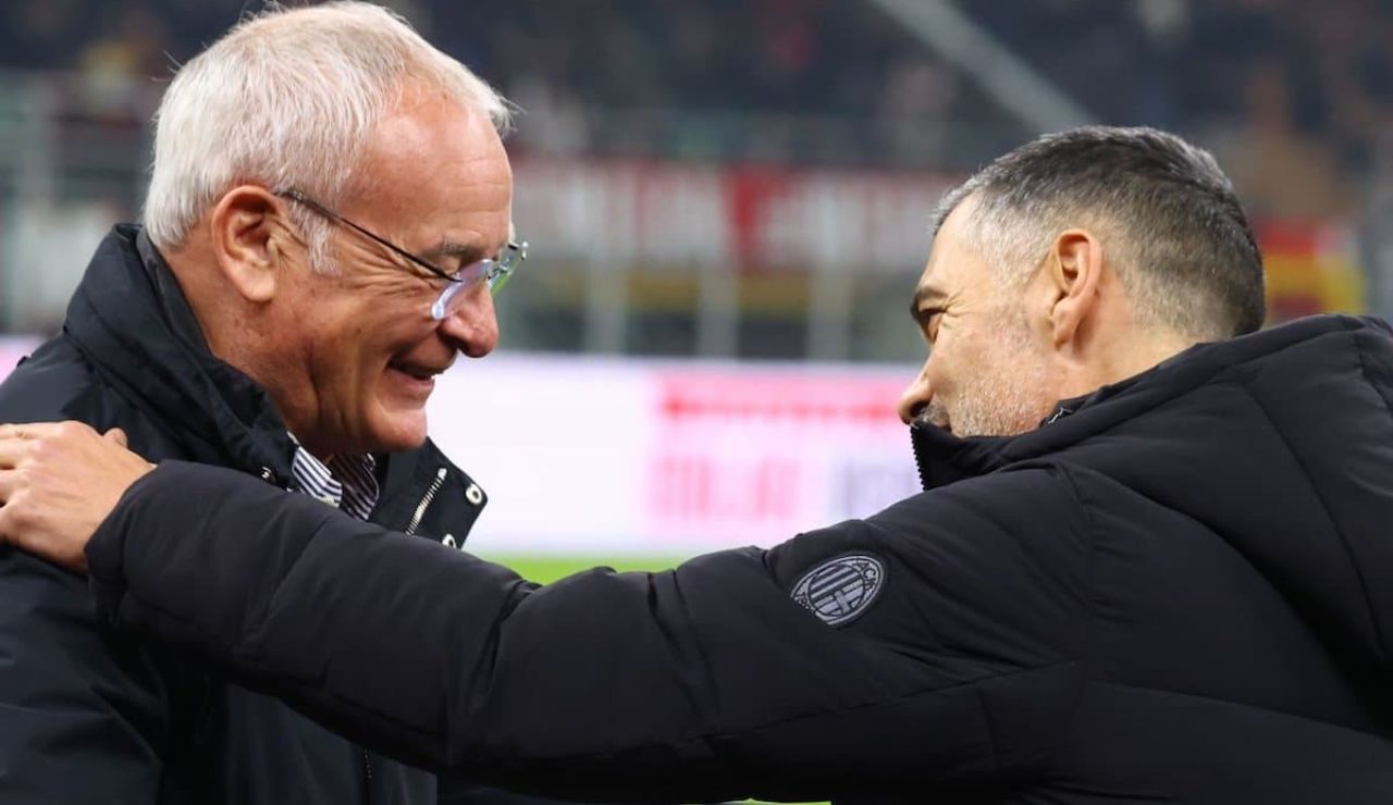 Ranieri e Conceicao si salutano