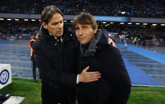 Simone Inzaghi e Antonio Conte - Foto Lapresse - Ilromanista.it