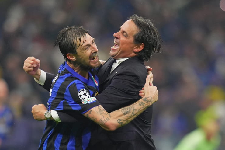 Simone Inzaghi e Francesco Acerbi - Foto Lapresse - Ilromanista.it