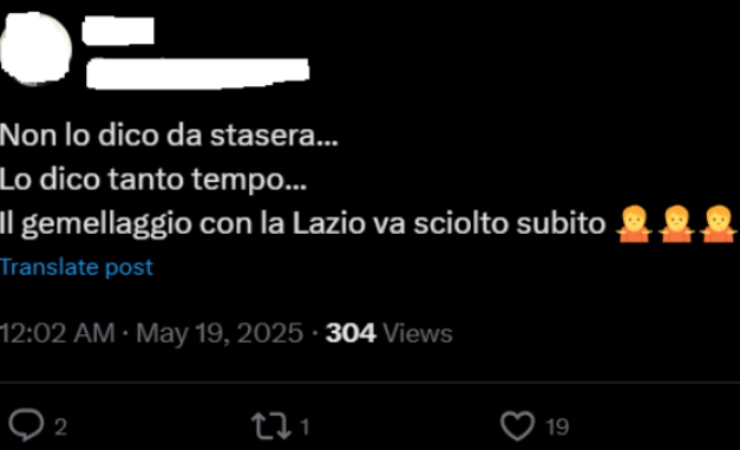 A rischio il gemellaggio tra le due squadre 
