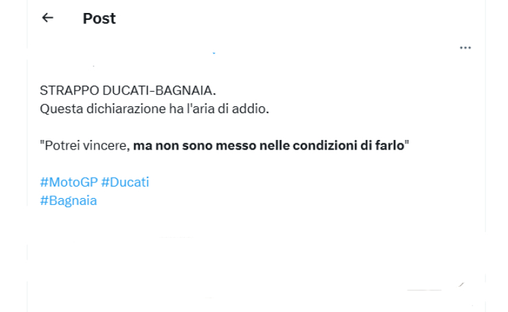 Bagnaia lascerà la Ducati
