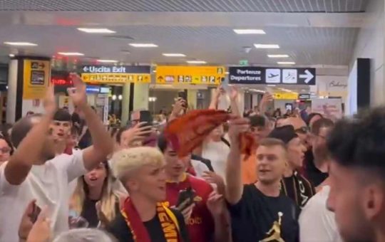 Tifosi giallorossi in festa
