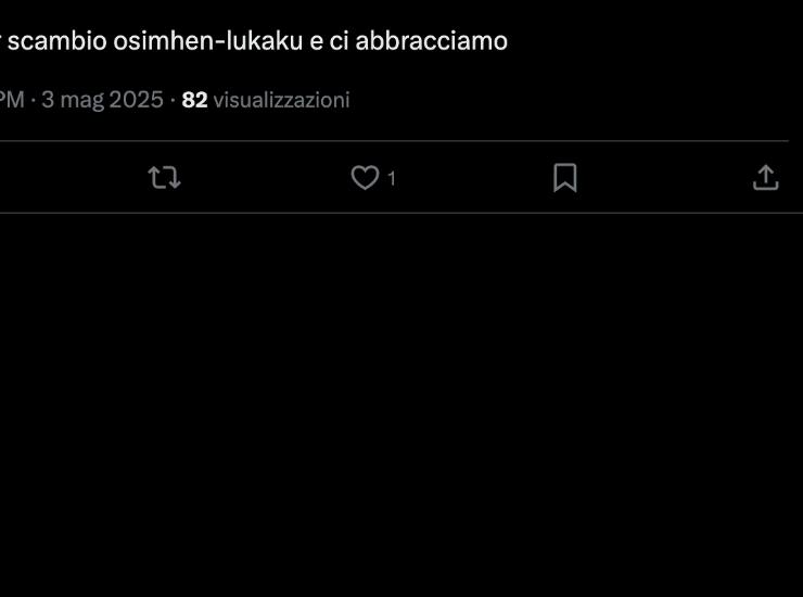 Il tweet di un utente sul Napoli - X - Ilromanista.it
