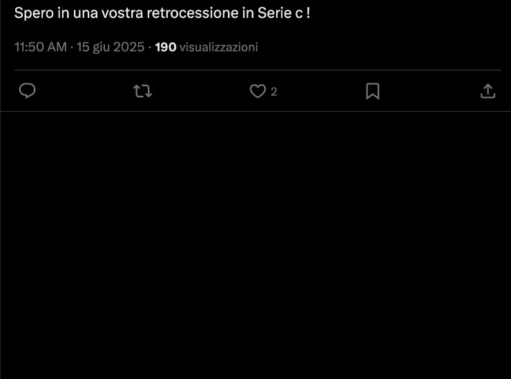 Il tweet severo di un utente su X - Ilromanista.it