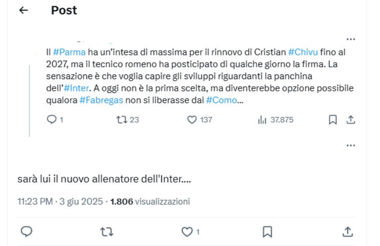 Chivu verso l'Inter