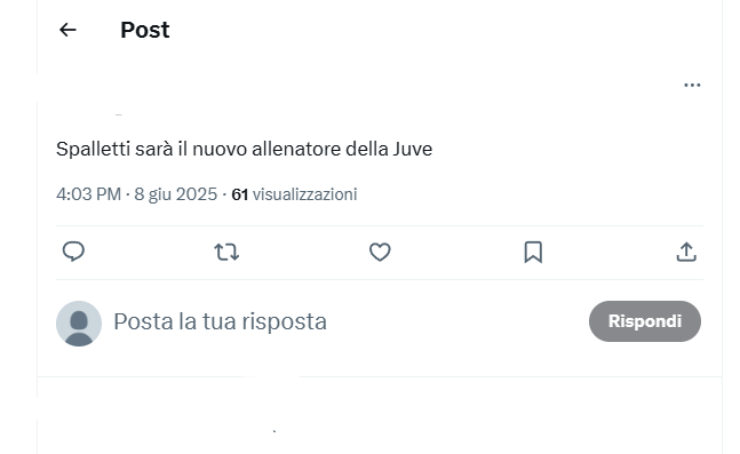 Spalletti verso la Juventus