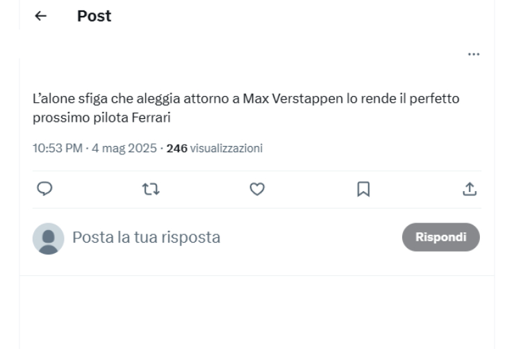 Verstappen finirà alla Ferrari
