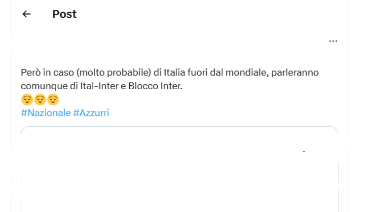 Post sulla Nazionale