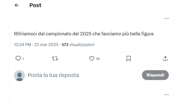 Post ironico sulla Ferrari