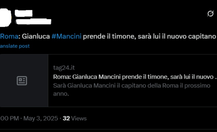 Mancini al posto di Pellegrini 