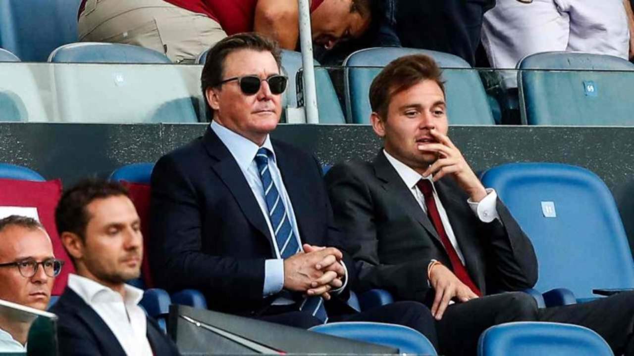 Il presidente della Roma Dan Friedkin e il figlio Ryan