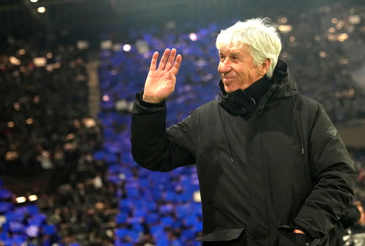 Gian Piero Gasperini ai saluti - Foto Lapresse - Ilromanista.it