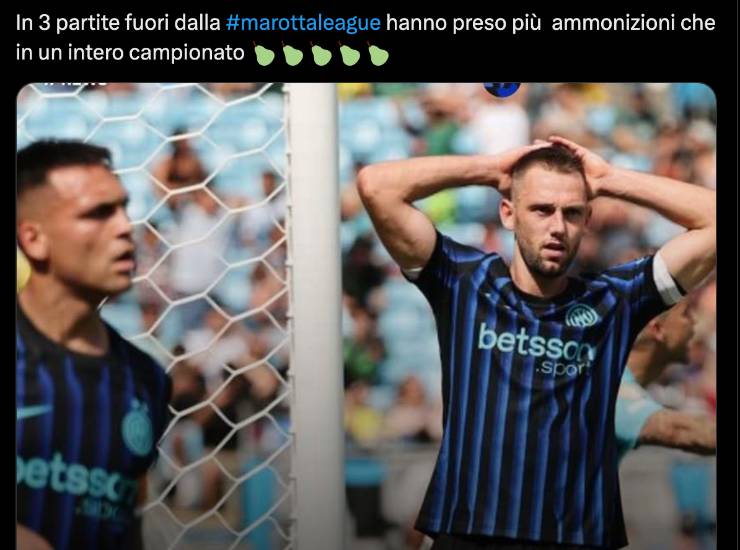 Il post ironico di un utente su X a proposito dell'Inter - Ilromanista.it