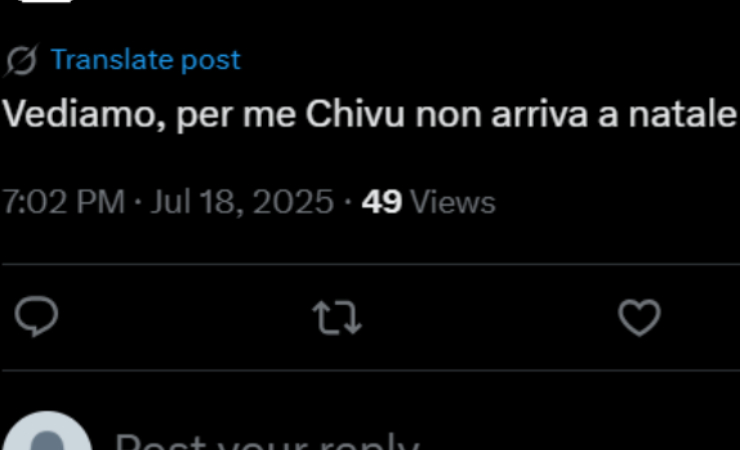 Non c'è fiducia nei confronti di Chivu 