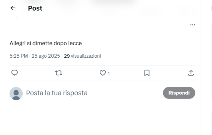 Allegri potrebbe dimettersi 