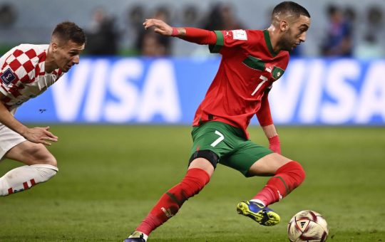 Hakim Ziyech in azione con la maglia del Marocco - Lapresse - Ilromanista.it