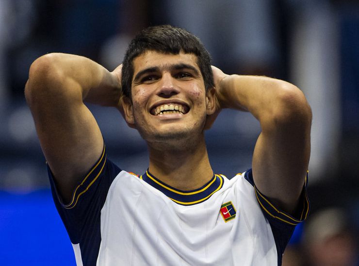 La reazione di Carlos Alcaraz - Pagina Facebook We are tennis - Ilromanista.it