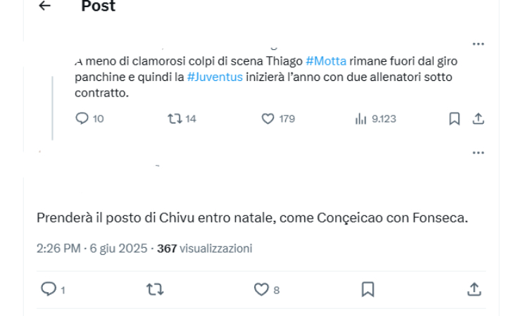 L'Inter prende Motta al posto di Chivu