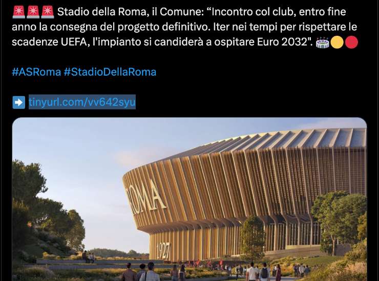Il post su X di Giallorossi.net - Ilromanista.it