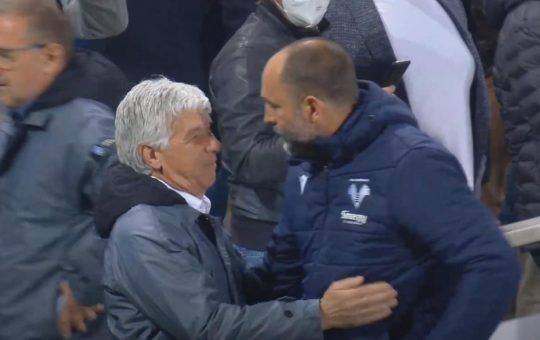 Il saluto tra Tudor e Gasperini - Youtube - Ilromanista.it